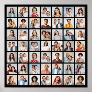 Create Your Own 49 Photo Collage Poster