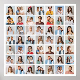 Create Your Own 49 Photo Collage Poster