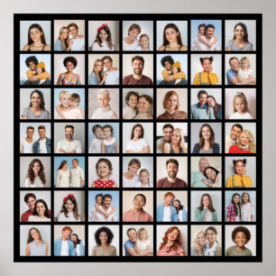 Create Your Own 49 Photo Collage Poster