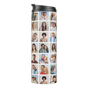 Create Your Own 49 Photo Collage Thermal Tumbler