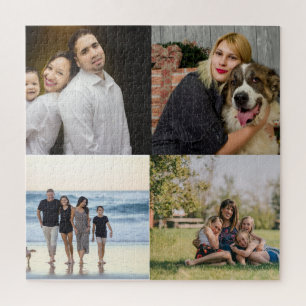 Create Your Own 4 Family Photo Collage  Jigsaw Puzzle