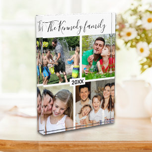 Create Your Own 4 Family Pictures Collage Gift Photo Block