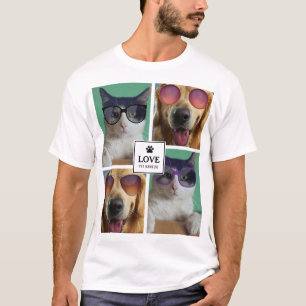 Create Your Own 4 Pet Photo Collage T-Shirt