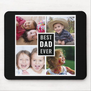 Create Your Own 4 Photo Collage Best Dad Ever Mouse Mat