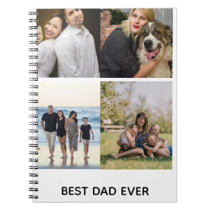 Create Your Own 4 Photo Collage Best Dad Ever Notebook