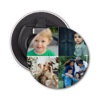Create Your Own 4 Photo Collage Bottle Opener