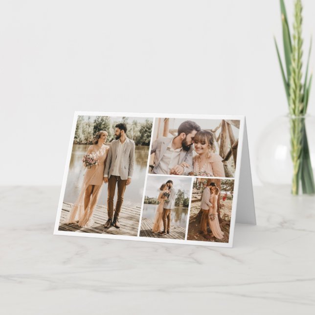 Create Your Own 4 Photo Collage Card (Front)