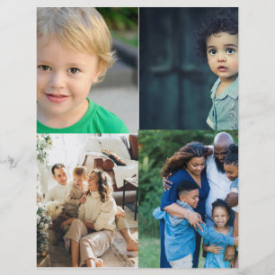 Create Your Own 4 Photo Collage Custom Letterhead