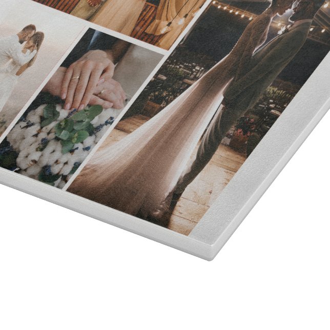 Create Your Own 4 Photo Collage Cutting Board (Corner)