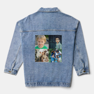 Create Your Own 4 Photo Collage Denim Jacket