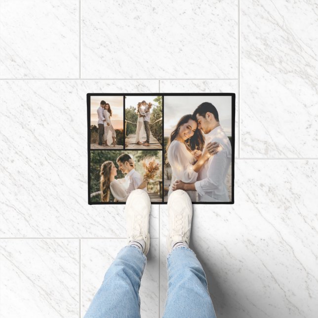 Create Your Own 4 Photo Collage Doormat (Indoor)