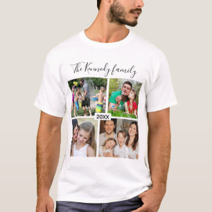 Create Your Own 4 Photo Collage Family Vacation T-Shirt