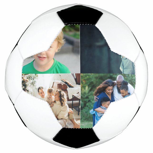 Create Your Own 4 Photo Collage Football (Front)