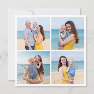 Create Your Own 4 Photo Collage Greeting Card