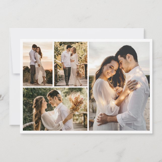 Create Your Own 4 Photo Collage Invitation (Front)