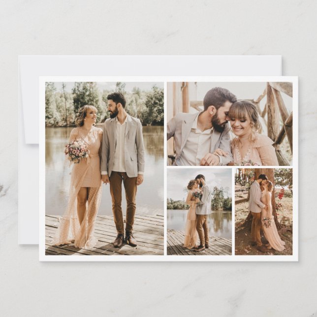 Create Your Own 4 Photo Collage Invitation (Front)