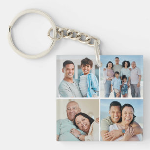 Create Your Own 4 Photo Collage Key Ring