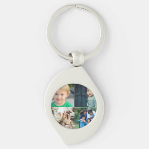 Create Your Own 4 Photo Collage Key Ring