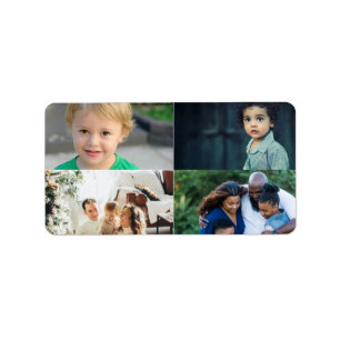 Create Your Own 4 Photo Collage Label