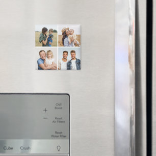 Create Your Own 4 Photo Collage Magnet