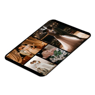 Create Your Own 4 Photo Collage Magnet