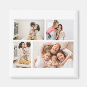 Create Your Own 4 Photo Collage Magnet