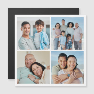 Create Your Own 4 Photo Collage Magnetic Card