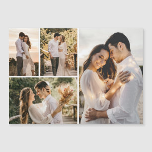 Create Your Own 4 Photo Collage Magnetic Card