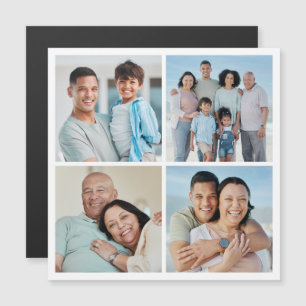 Create Your Own 4 Photo Collage Magnetic Card
