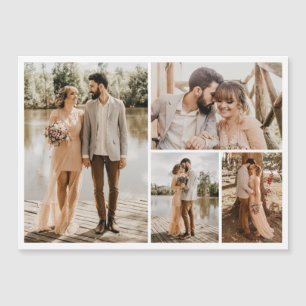 Create Your Own 4 Photo Collage Magnetic Card