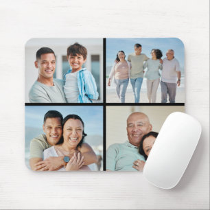 Create Your Own 4 Photo Collage Mouse Mat