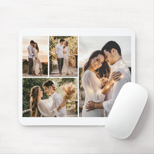 Create Your Own 4 Photo Collage Mouse Mat (With Mouse)