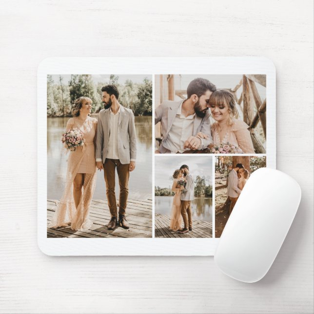 Create Your Own 4 Photo Collage Mouse Mat (With Mouse)
