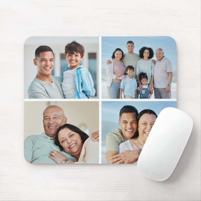 Create Your Own 4 Photo Collage Mouse Mat (With Mouse)