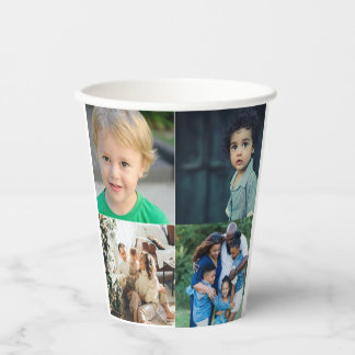 Create Your Own 4 Photo Collage Paper Cups