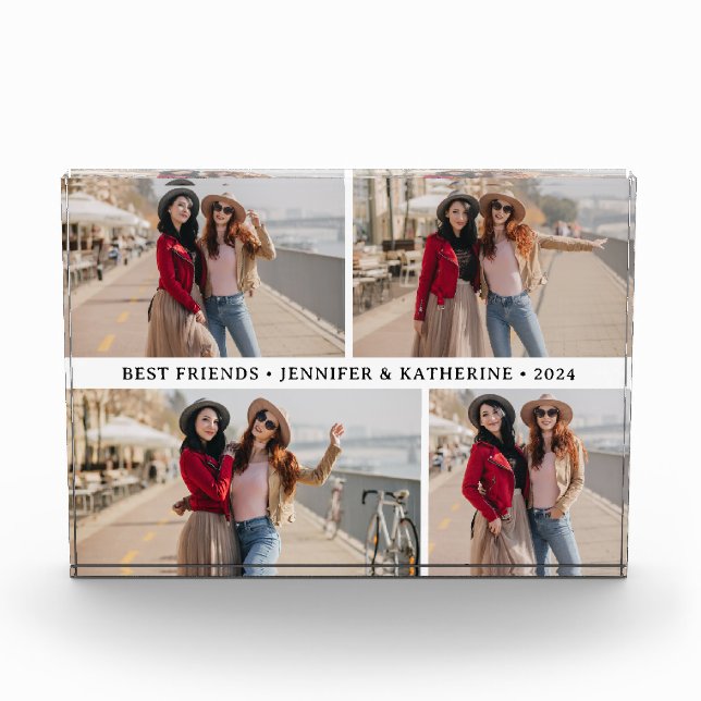 Create Your Own 4 Photo Collage Photo Block (Front)