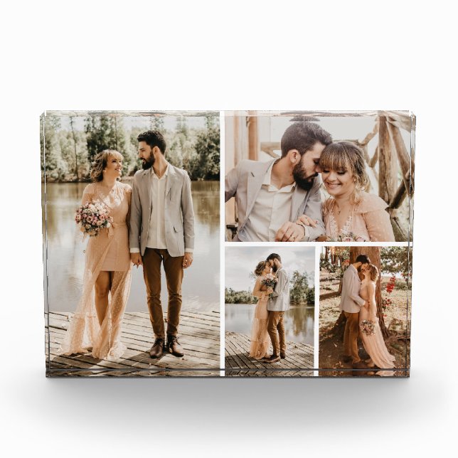 Create Your Own 4 Photo Collage Photo Block (Front)