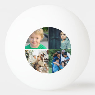 Create Your Own 4 Photo Collage Ping Pong Ball