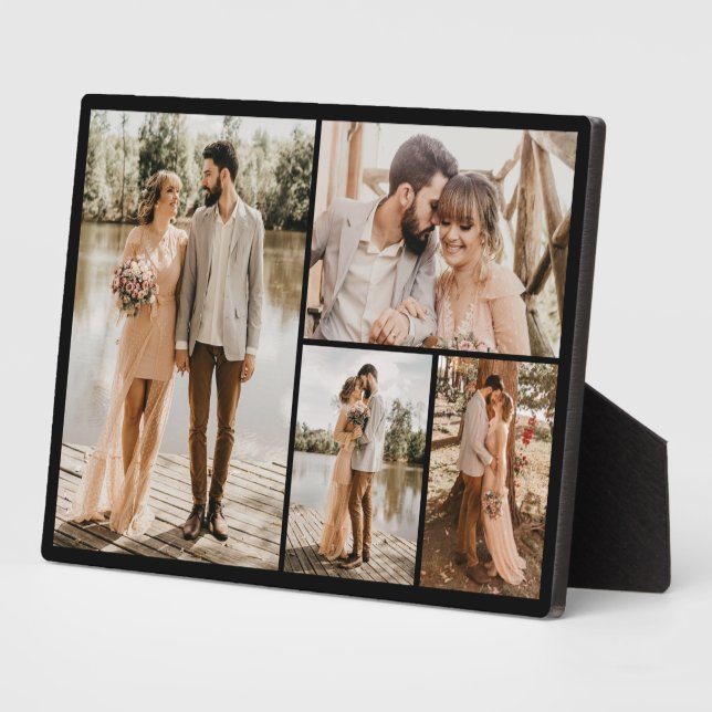 Create Your Own 4 Photo Collage Plaque (Side)