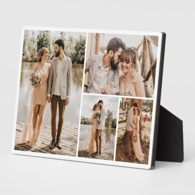 Create Your Own 4 Photo Collage Plaque (Side)