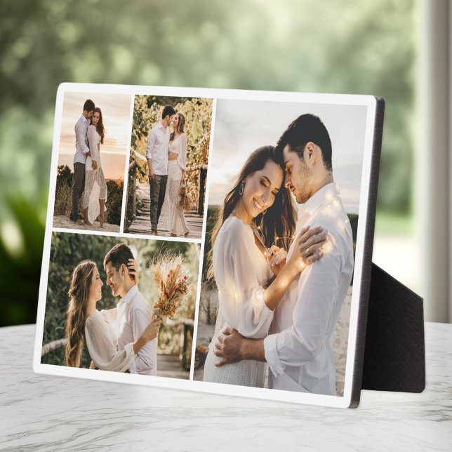 Create Your Own 4 Photo Collage Plaque (4 Photo Collage Plaque)