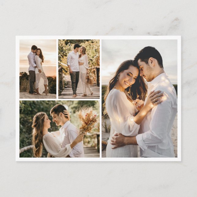 Create Your Own 4 Photo Collage Postcard (Front)