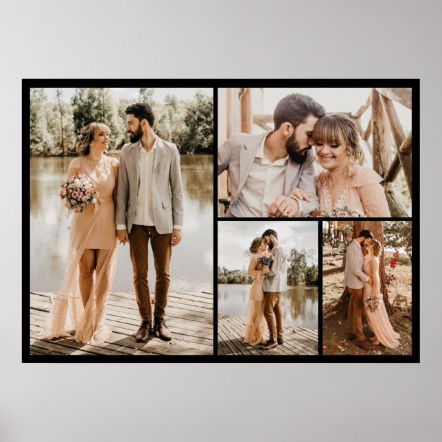 Create Your Own 4 Photo Collage Poster (Front)