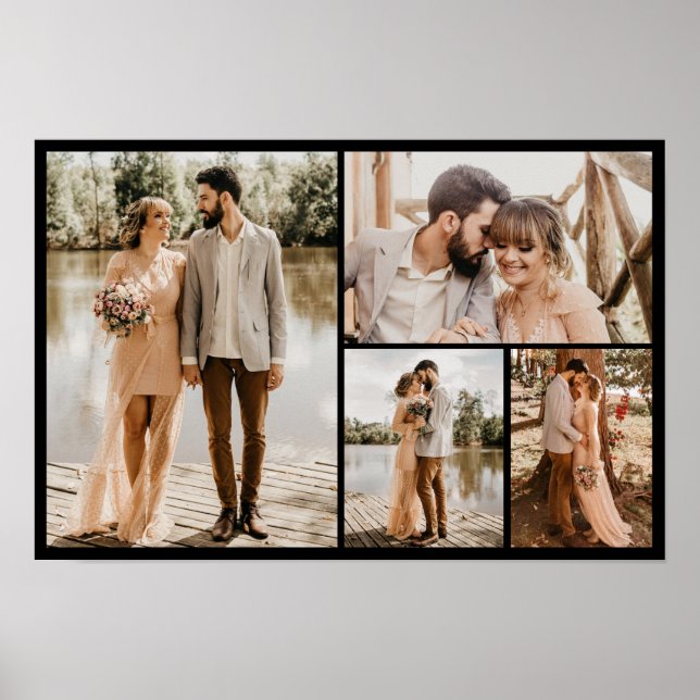 Create Your Own 4 Photo Collage Poster (Front)