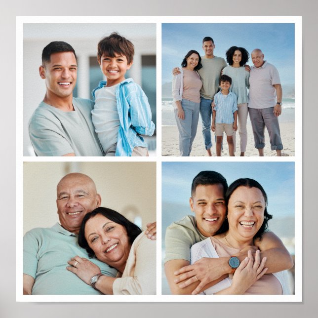 Create Your Own 4 Photo Collage  Poster (Front)