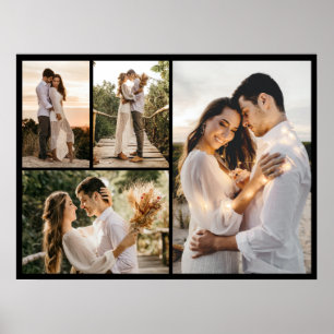 Create Your Own 4 Photo Collage Poster
