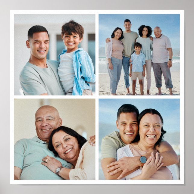 Create Your Own 4 Photo Collage  Poster (Front)
