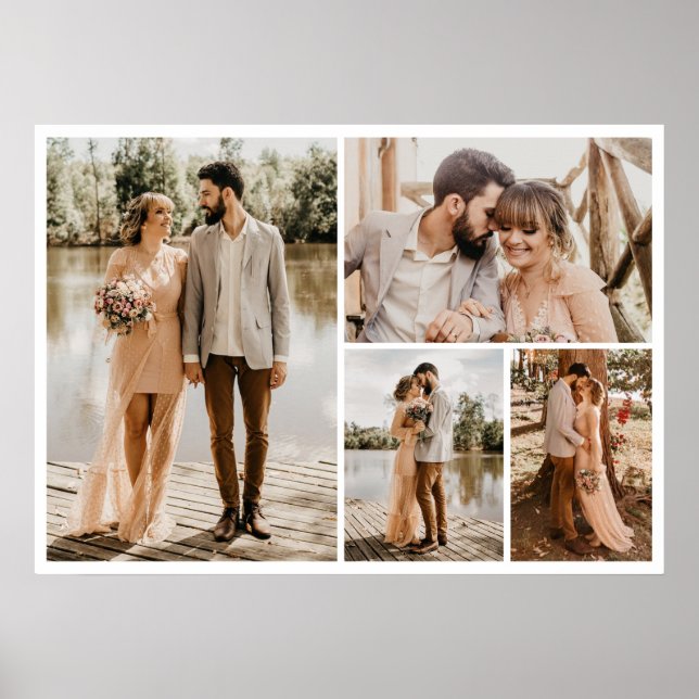Create Your Own 4 Photo Collage Poster (Front)