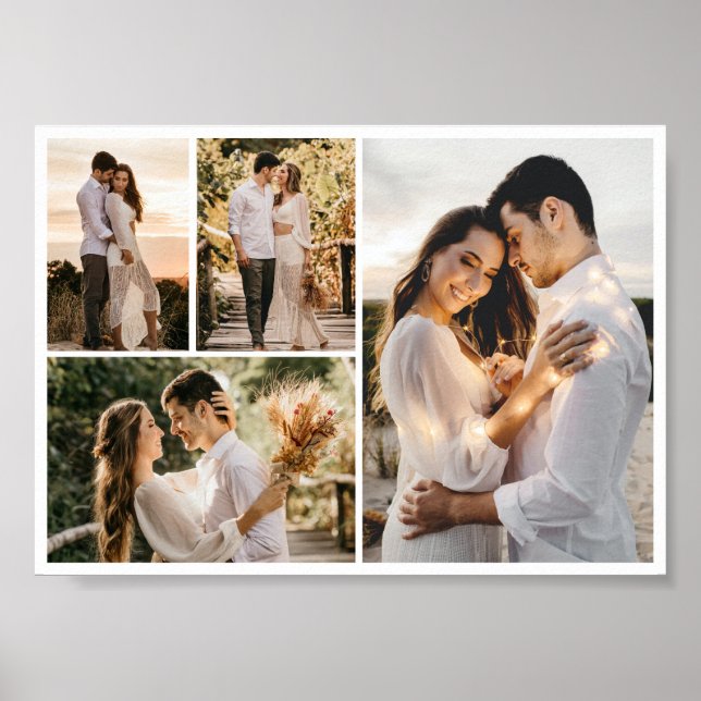Create Your Own 4 Photo Collage Poster (Front)