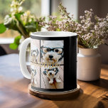Create Your Own 4 Photo Collage - Script Name Coffee Mug<br><div class="desc">Use up to four square or selfie phone photos to create a unique and personal gift. Or you can keep the hipster puppy and make a trendy keepsake. If you need to adjust the pictures,  click on the customise tool to make changes.</div>